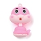 PVC Pendants, Snake, Pearl Pink, 49x31x22.5mm, Hole: 2.5mm