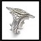 Gothic Zinc Alloy Cuff Open Rings, Antique Silver, Inner Diameter: 15~20mm