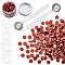 Sealing Wax Particles Kits for Retro Seal Stamp, with Stainless Steel Spoon, Candle, Plastic Empty Containers, Sienna, 307pcs/set