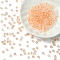 70G Transparent Spray Painted Glass Beads, Cone, AB Color Plated, Faceted,, Bisque, 4~4.5x3.5mm, Hole: 1.4~1.6mm
