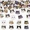 NBEADS 80 Pcs Cute Cat Head Charms, 8 Styles Kitten Animal Alloy Pendants Cat Head Charms Cat Dangle Pendants for DIY Necklaces Bracelets Jewelry Making