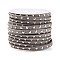 Faux Suede Cord, with Golden Tone Alloy Rivet, For Punk Rock Jewelry Making, Gray, 5x2.5mm, about 5.46 yards(5m)/roll