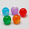 Round Imitation Cat Eye Resin Beads, Mixed Color, 6x5mm, Hole: 1.8~2mm