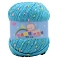 Polyester Yarn, Tweed Yarn, for Sweater Hat, for Knitting Crochet Supplies, Cyan, 2mm, about 85.30 Yards(78m)/Skein