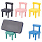 5 Sets 5 Colors Plastic Mini Chair Shape Cell Phone Stand, Detachable Plastic Mobile Phone Holder, Mixed Color, 6.15x6.15x1.3cm, 1 set/color