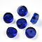 Resin Spacer Beads, Column, with Glitter Powder, It Is Suit for 12mm, Medium Blue, 12x7.9mm, Hole: 1.8mm