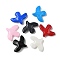 Baking Paint Glass Beads, Peace Dove, Mixed Color, 34x42x9mm, Hole: 1.6mm