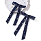 Bowknot Cloth Alligator Hair Clips, Hair Accessories for Women Girls, Midnight Blue, 200x120mm