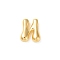 Brass Pendants, Real 18K Gold Plated, Letter N, 21.5x18x6.5mm, Hole: 2.5x3mm