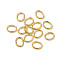 304 Stainless Steel Open Jump Rings, Oval, Real 18K Gold Plated, 5.5x4x0.7mm, Inner Diameter: 4x3mm