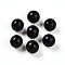Opaque Solid Color Glass Beads, Round, Black, 10~10.5mm, Hole: 1.2~1.4mm, about 740pcs/1000g