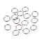 Brass Jump Rings, Nickel Free, Real Platinum Plated, Closed But Not Soldering, Real Platinum Plated, 18 Gauge, 6x1mm, about 467pcs/50g