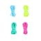 20M 4 Colors Hollow Pipe PVC Tubular Synthetic Rubber Cord, Wrapped Around White Plastic Spool, Mixed Color, 2mm, Hole: 1mm, 5m/color