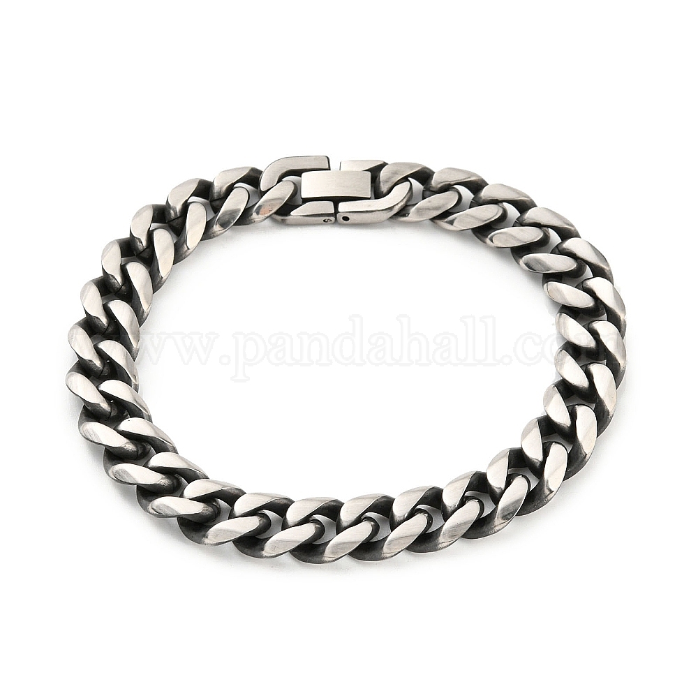 Wholesale 201 Stainless Steel Curb Chain Bracelets