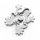 Platinum Zinc Alloy Rhinestone Buttons SNAP-M004-07B-2