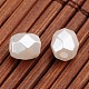 Faceted Barrel Imitation Pearl Acrylic Beads OACR-L004-4591-2