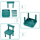 Delorigin 5 set supporto per telefono cellulare a forma di mini sedia in plastica a 5 colori AJEW-DR0001-04-3