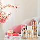 Benecreat 10 confezione da 15 ml vasetti decorativi in vetro mini fiale a cupola in vetro bottiglie con messaggi bottiglie dei desideri con base in bambù per bomboniere DJEW-WH0034-77A-6