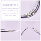 Unicraftale 60 pièces 3 couleurs fil d'acier inoxydable collier cordon fabrication de bijoux à bricoler soi-même TWIR-UN0001-11-5