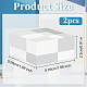 OLYCRAFT Clear Acrylic Cube 2 x 2 x 0.9 Inch Acrylic Square Display Block Rectangle Clear Polished Acrylic Display Cube Acrylic Display Block for Ring Jewelry Display ODIS-OC0001-22A-2