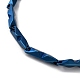 201 collane con catena a maglie scanalate in acciaio inossidabile per uomo donna NJEW-G112-01BL-2