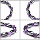 Round Natural Amethyst Stretch Bracelets BJEW-G072-10-3