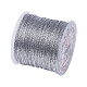 メタリック糸  刺しゅう糸  シルバーカラーで  0.8 mm幅  約109.36ヤード（100m）/ロール X-AS013-3