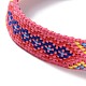 Bracelet cordon polyester-coton motif losange tressé FIND-PW0013-001A-09-3