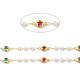 Brass Glass Link Chains CHS-P016-22G-2