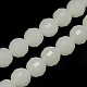 Abalorios de vidrio jade de imitación hebras GLAA-E009-8mm-01-1
