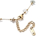 Collier de chaîne de perles de copeaux de pierres précieuses naturelles et synthétiques mélangées NJEW-G124-01A-3