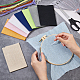 18色のリネン生地 9枚  DIY 刺繍衣類アクセサリー用  ミックスカラー  250x250x0.5mm  2枚/色 DIY-FG0004-46-3