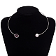 Glass Collar Necklaces NJEW-BB17034-A-4