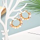 Boucles d'oreilles vintage en perles de perles naturelles pour fille femme EJEW-JE04643-01-2