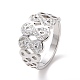 Crystal Rhinestone Infinity Finger Ring RJEW-D120-10B-P-1