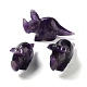 Figurines de rhinocéros de guérison sculptées en améthyste naturelle DJEW-P016-01I-1
