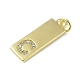 Латунные микропаве прозрачные подвески с фианитом KK-P266-06G-C-2