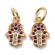 Brass Micro Pave Colorful Cubic Zirconia Charms KK-I658-19G-1