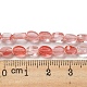 Cuentas de cristal de cuarzo cereza hebras G-M420-H07-03-5