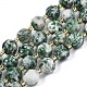 Natürliche grüne Fleck Jaspis Perlen Stränge G-N326-100-07-1