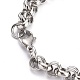 304 Stainless Steel Rolo Chain Bracelets BJEW-Z011-14P-2