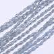 Toupies facettes brins de perles de verre de galvanoplastie EGLA-L004B-C04-1