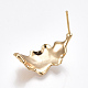 Brass Stud Earring Findings X-KK-T038-265G-2
