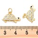 Подвески из латуни с прозрачным фианитом KK-U009-12D-G-3