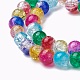 Two Tone Crackle Glass Beads Strands GLAA-F098-03C-16-3