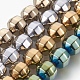 Electroplated Non-magnetic Synthetic Hematite Bead Strand G-E498-02-1