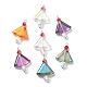 Electroplate Transparent Glass Beaded Pendents PALLOY-JF02116-1