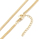 Halskette mit Weizenketten aus Messing für Frauen NJEW-P265-26G-1
