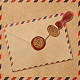 Cabeza de sello de lacre de latón chapado en oro AJEW-WH0208-943-3