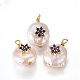 Natural Cultured Freshwater Pearl Pendants PEAR-I005-10-2